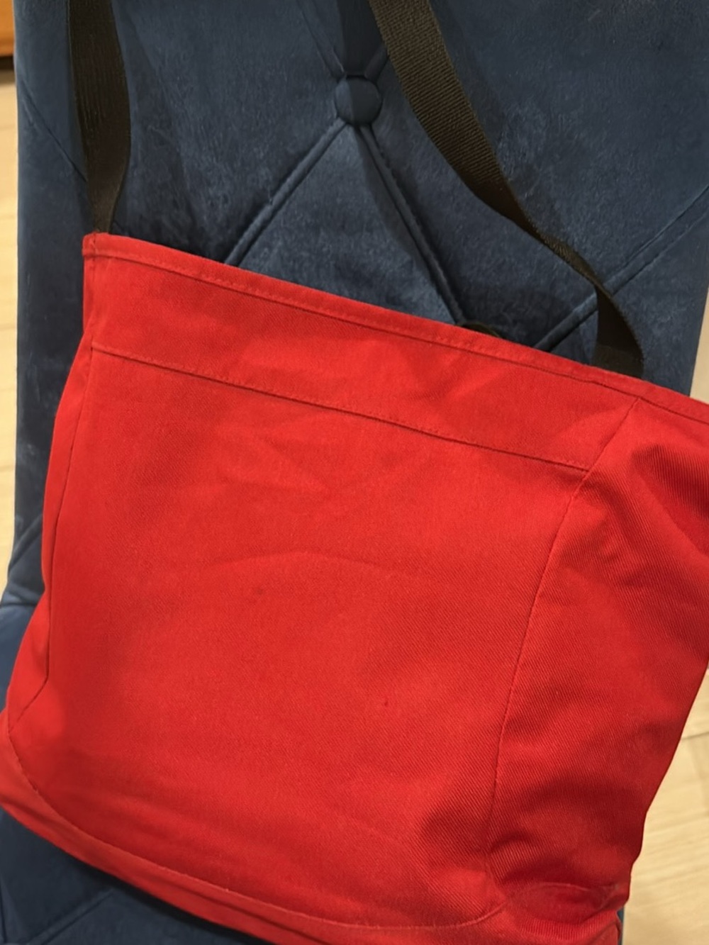 Classic Red Canvas Tote Bag for Men